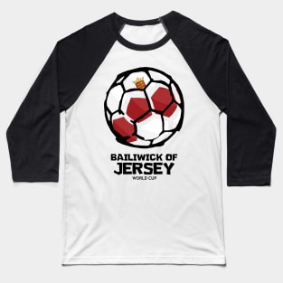 Bailiwick of Jersey Football Country Flag Baseball T-Shirt